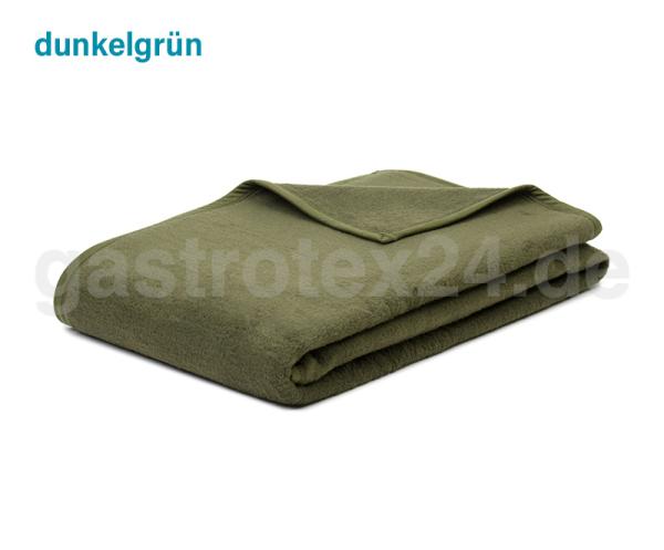 Wohndecke "Arizona" 150/200 cm - Mischgewebe - pflegeleicht - 450 gr/qm - Farbe: dunkelgrün